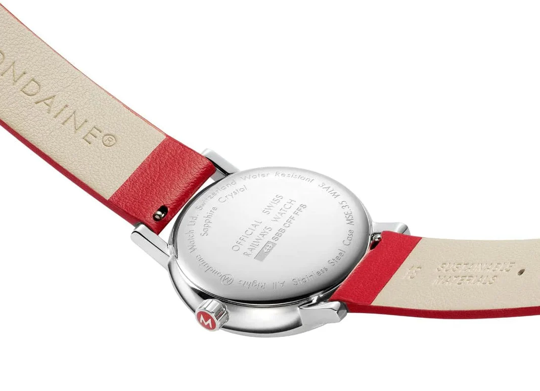Mondaine Evo2 35 mm Grape Leather Watch - Image 4