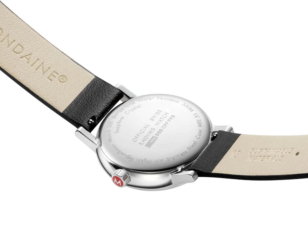 Mondaine Evo2 35 mm Grape Leather Watch - Image 4