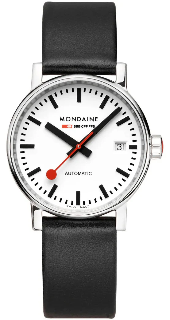 Mondaine Evo2 35mm Grape Leather Watch - Image 3