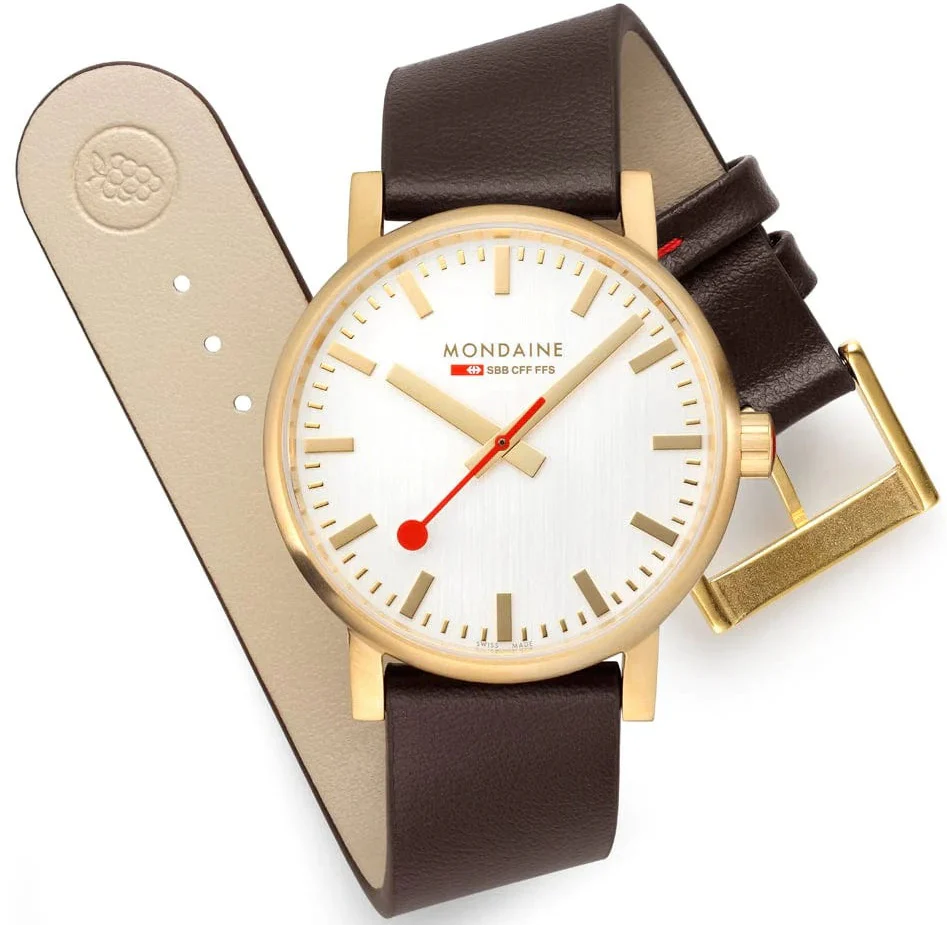 Mondaine Evo2 40mm Grape Leather Watch - Image 2