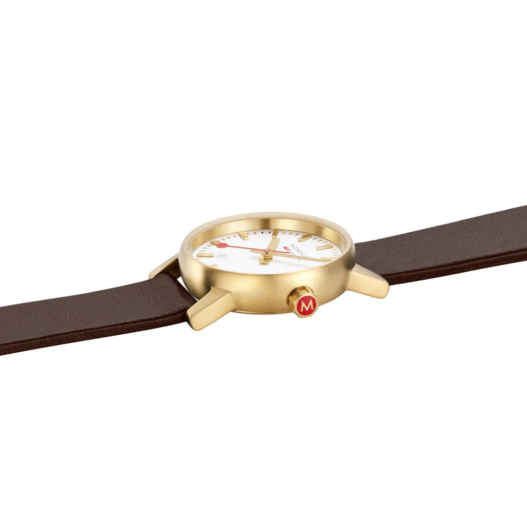 Mondaine Evo2 Brown Vegan Grape Leather Watch - Image 4