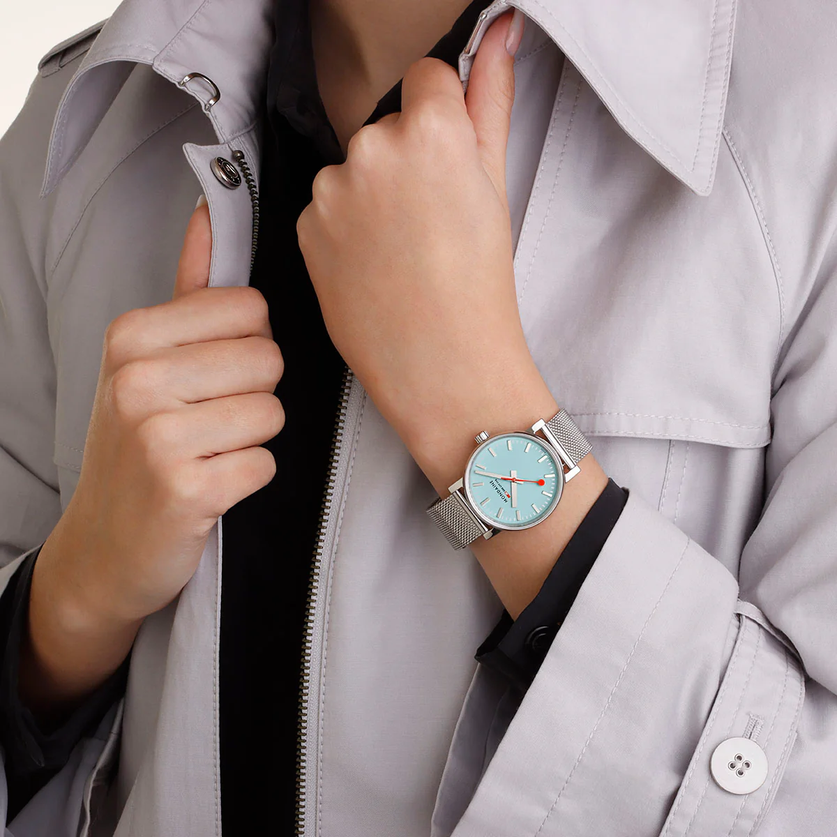 Mondaine Evo2 Dusk 35mm Blue Watch - Image 6