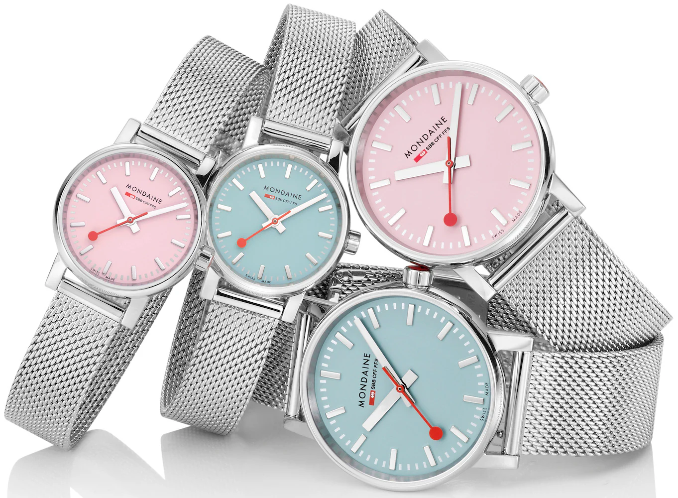 Mondaine Evo2 Sunrise 26mm Pink Watch - Image 5