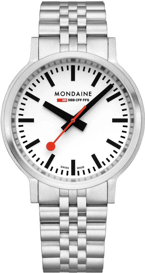 Mondaine SBB Stop2Go BackLight White Watch - Image 2