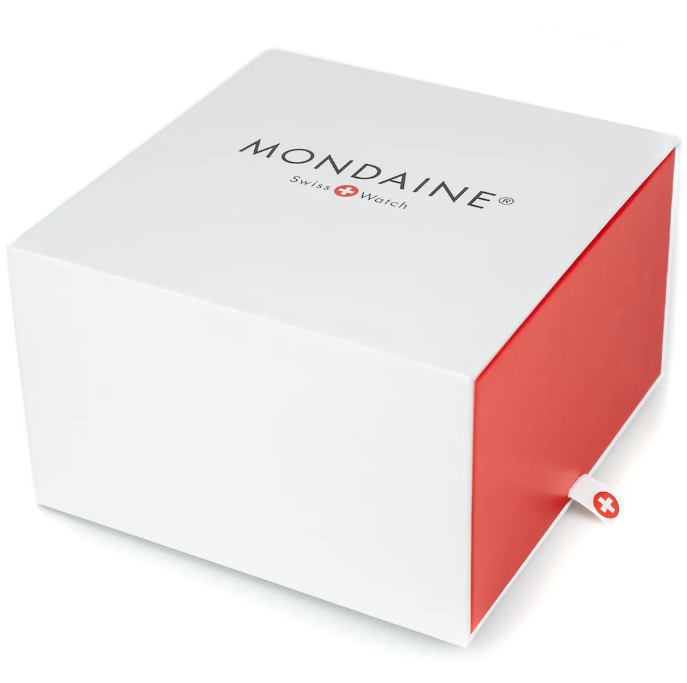 Mondaine SBB Stop2Go Black Grape Leather Watch - Image 10