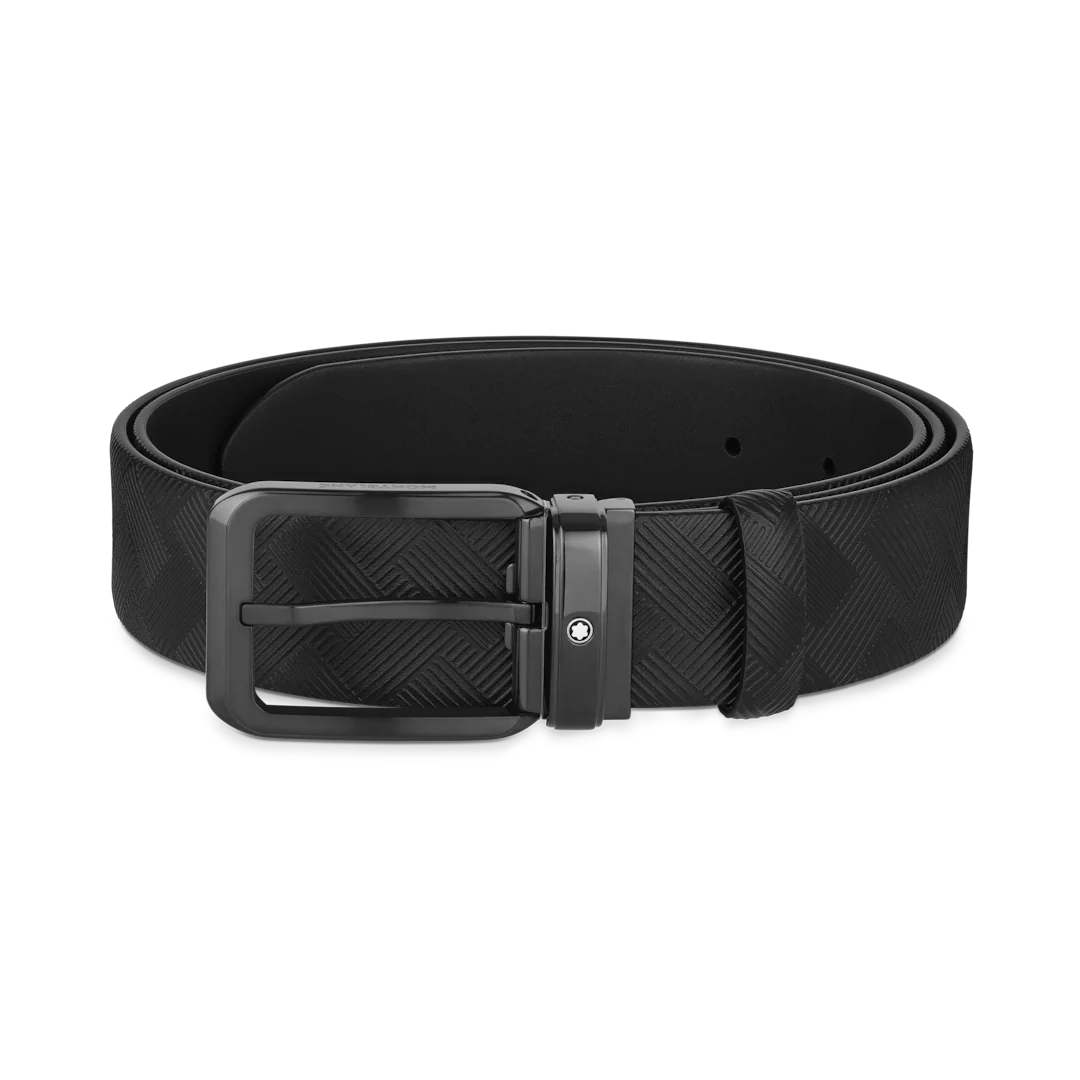 Montblanc Belt Extreme 3.0 Leather Pin Buckle 35mm Black - Image 2