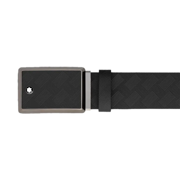 Montblanc Black 35mm Leather Belt - Image 3