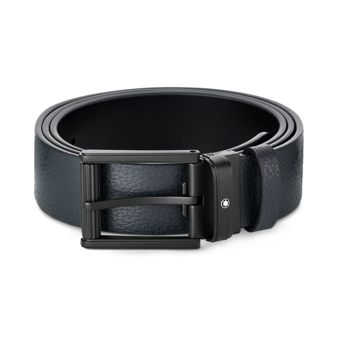 Montblanc Blue/Black 35 mm Reversible Leather Belt