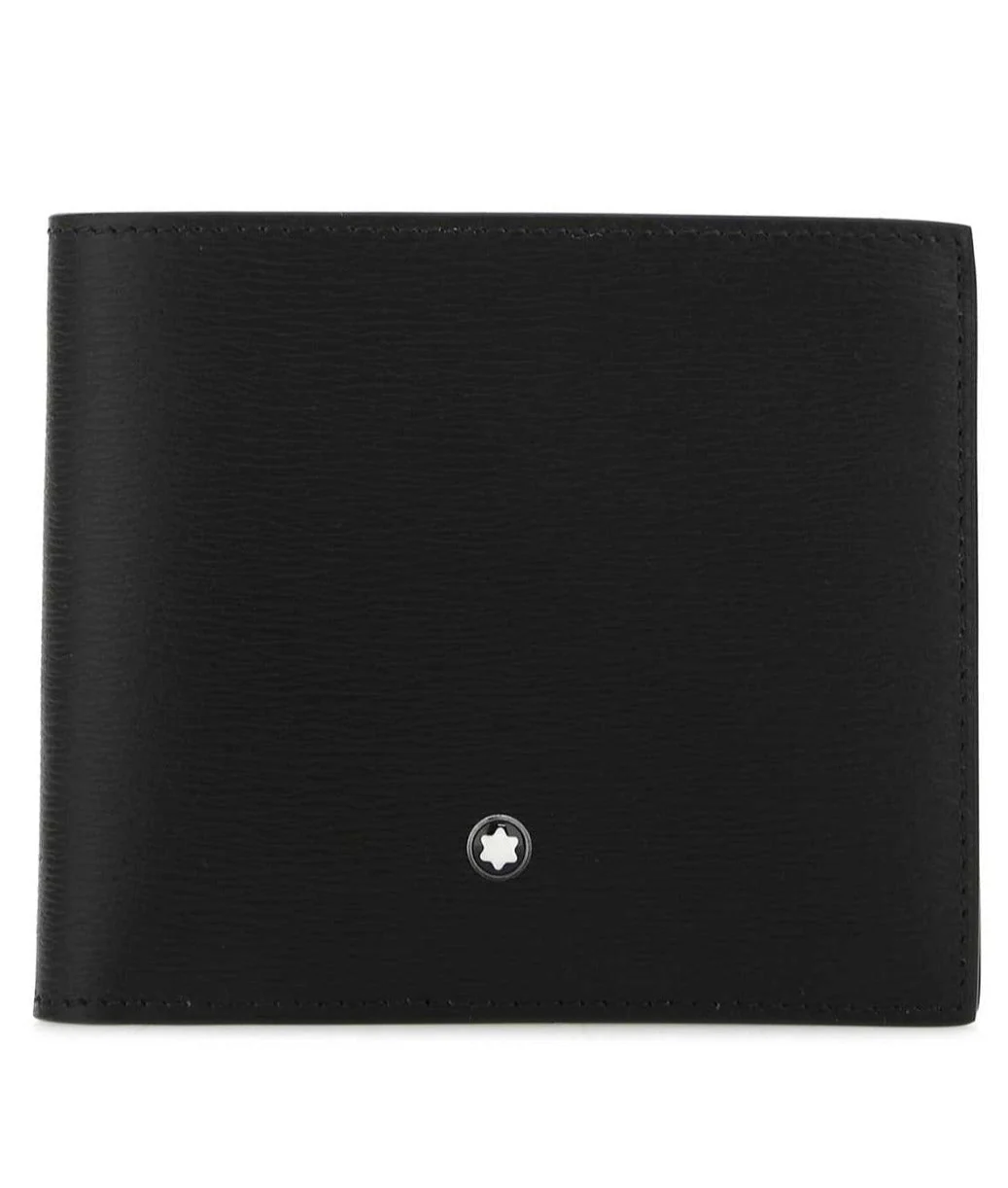 Montblanc Card Holder Meisterstuck 4810 Black Leather Wallet 8cc D