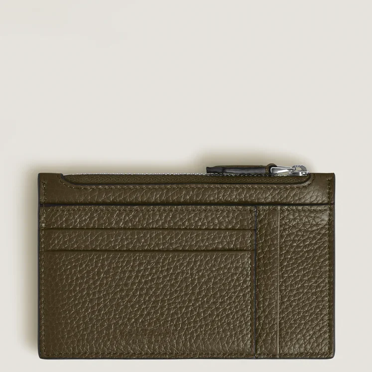 Montblanc Khaki 8cc Card Holder with Zip - Image 2