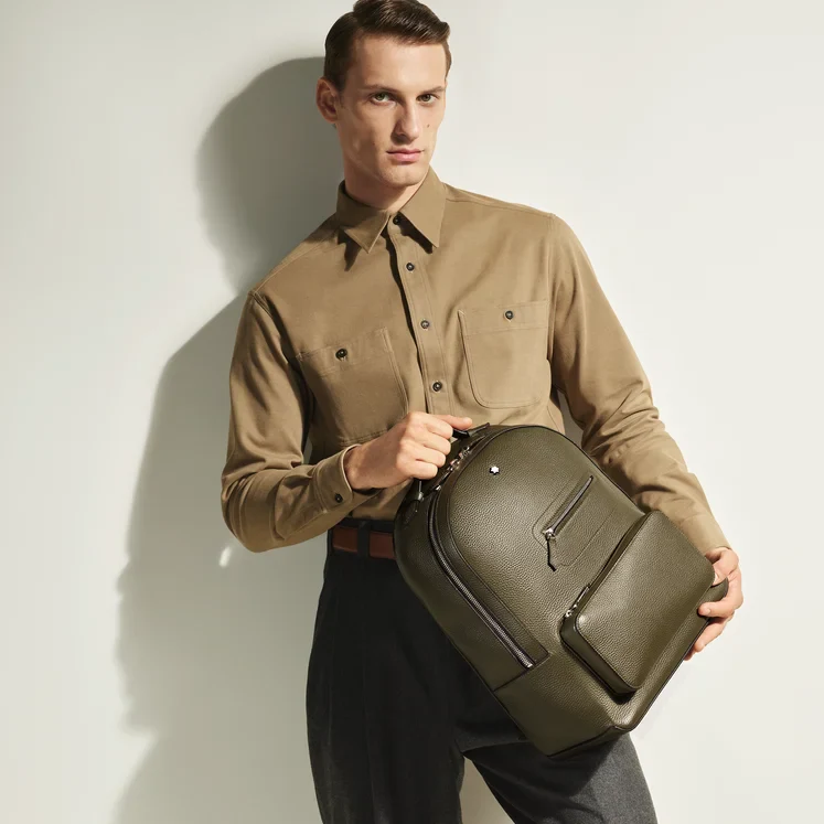 Montblanc Khaki Backpack - Image 8