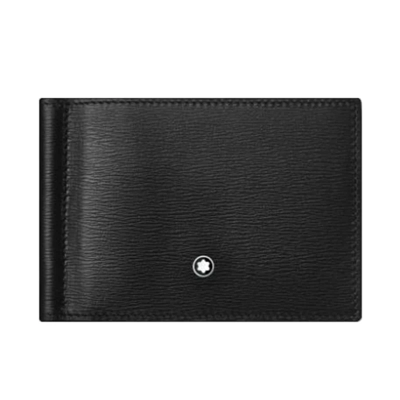 Montblanc Meisterstuck 4810 Wallet 6cc With Money Clip Black D
