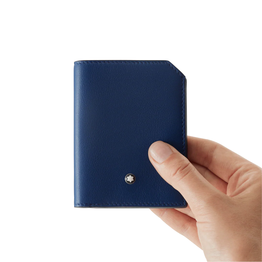 Montblanc Meisterstuck Selection Soft Mini Wallet 4cc Blue D - Image 3