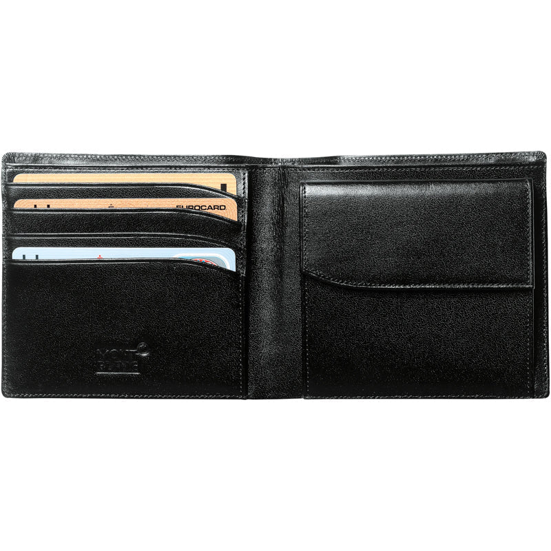 Montblanc Wallet Meisterstuck 4cc With Coin Case Black D - Image 3