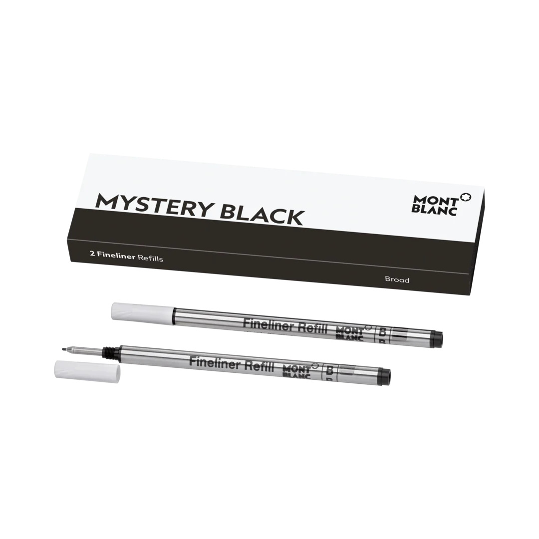 Montblanc Writing Accessories 2 Fineliner Refills Broad Mystery Black