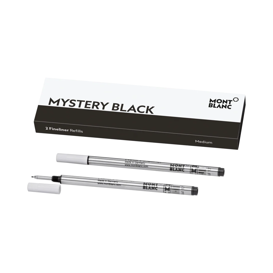 Montblanc Writing Accessories 2 Fineliner Refills Medium Mystery Black