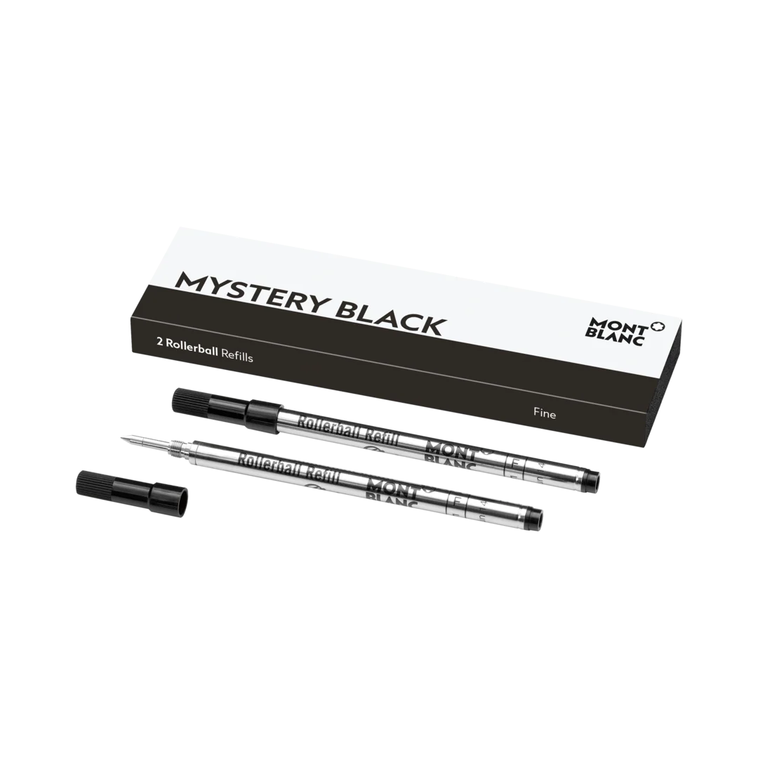 Montblanc Writing Accessories 2 Rollerball Pen Refills Fine Mystery Black