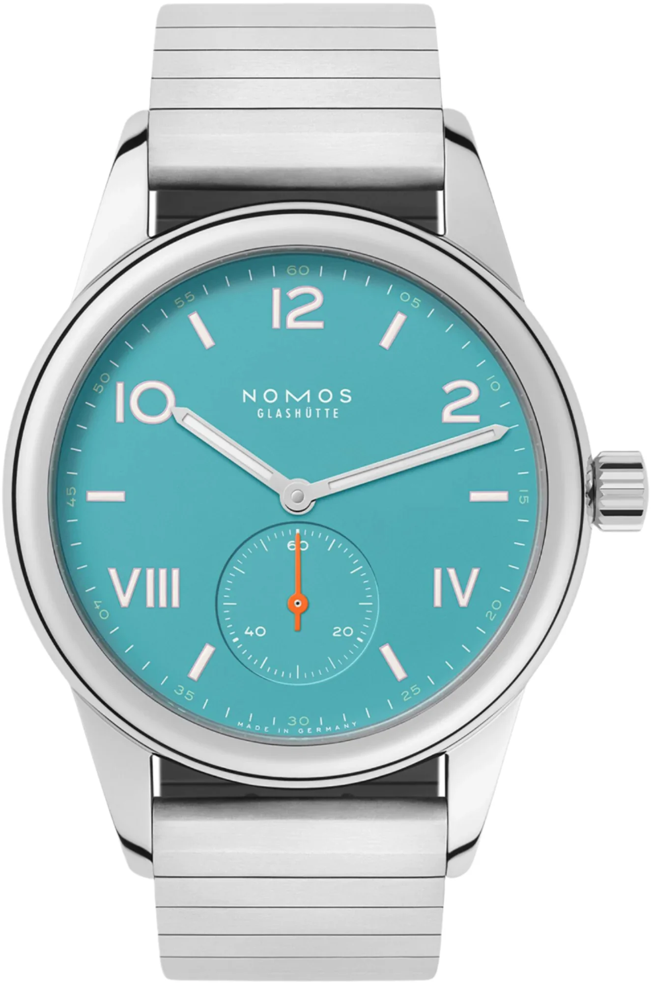 Nomos Glashutte Club Campus Endless Blue Steel Back Watch