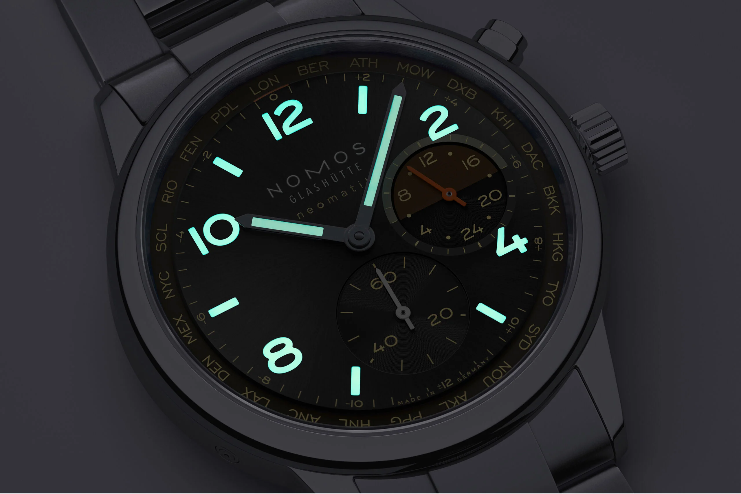 Nomos Glashutte Club Sport Neomatik Worldtimer Grid Limited Edition Watch - Image 4