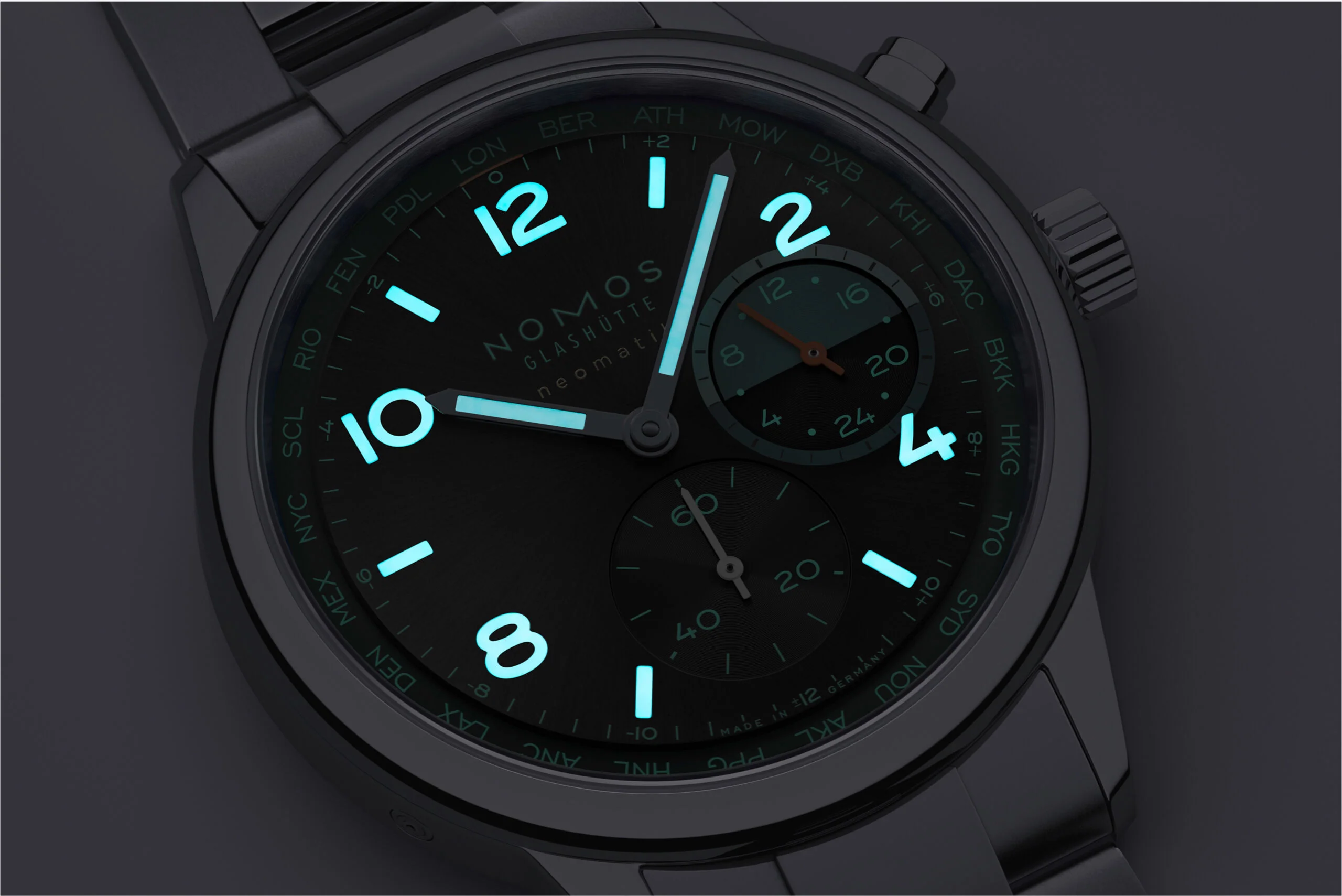 Nomos Glashutte Club Sport Neomatik Worldtimer Trace Limited Edition Watch - Image 4