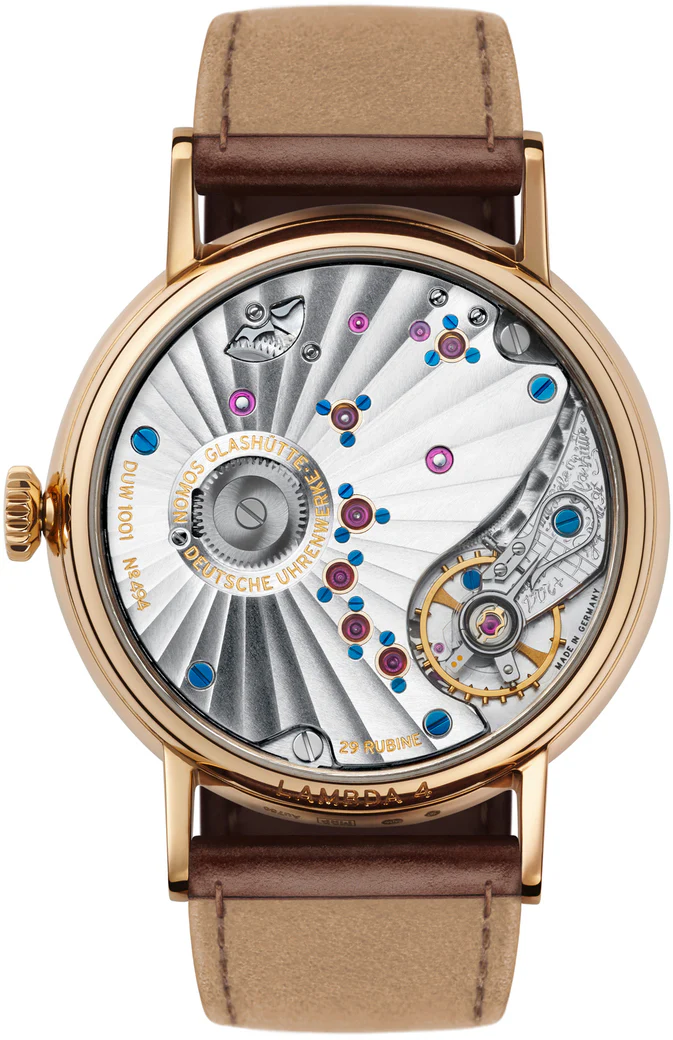 Nomos Glashutte Watch Lambda 39 Velvet Black Sapphire Crystal - Image 2