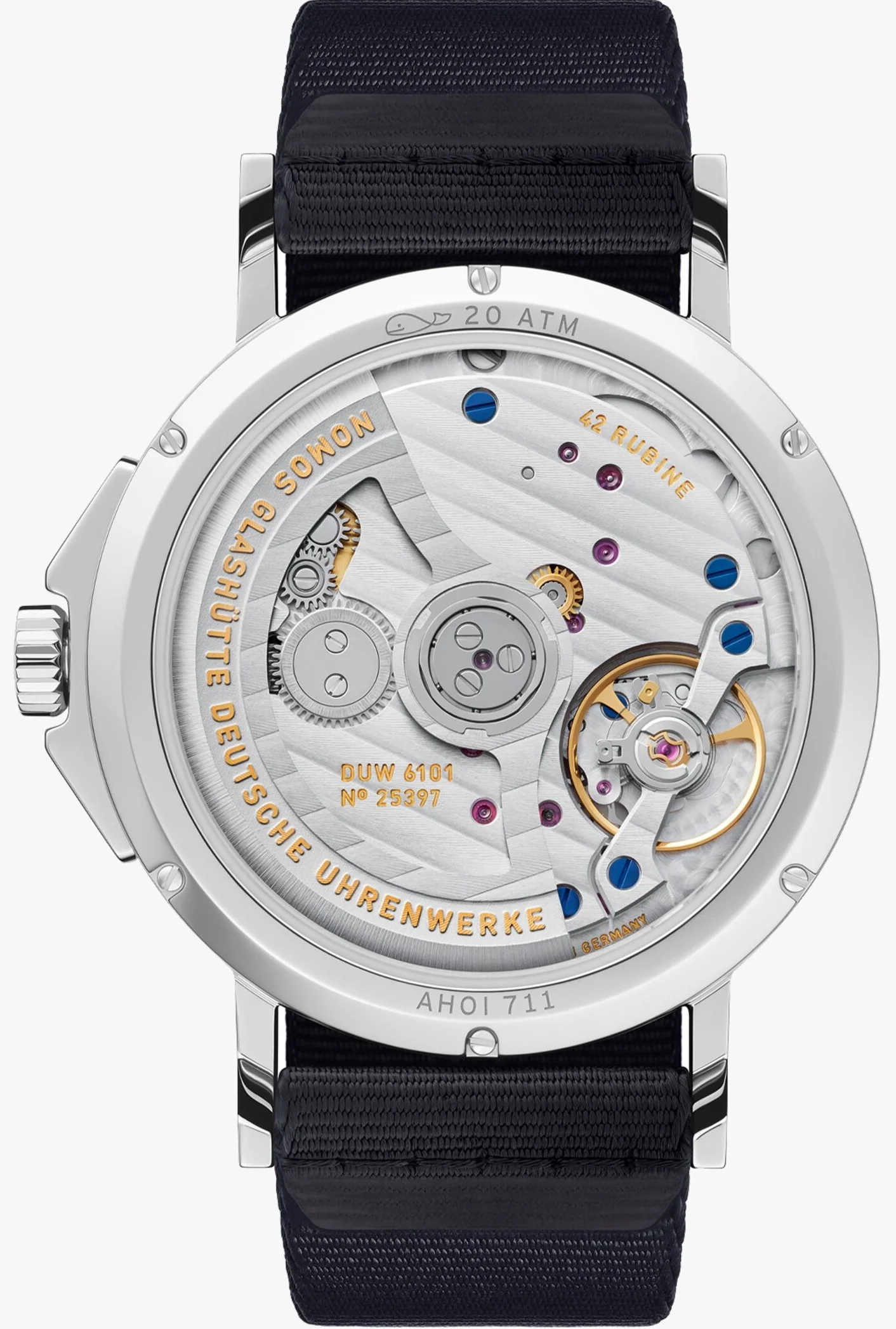 Nomos Glashutte Ahoi Neomatik 38 Date Atlantic Sapphire Crystal Watch - Image 2