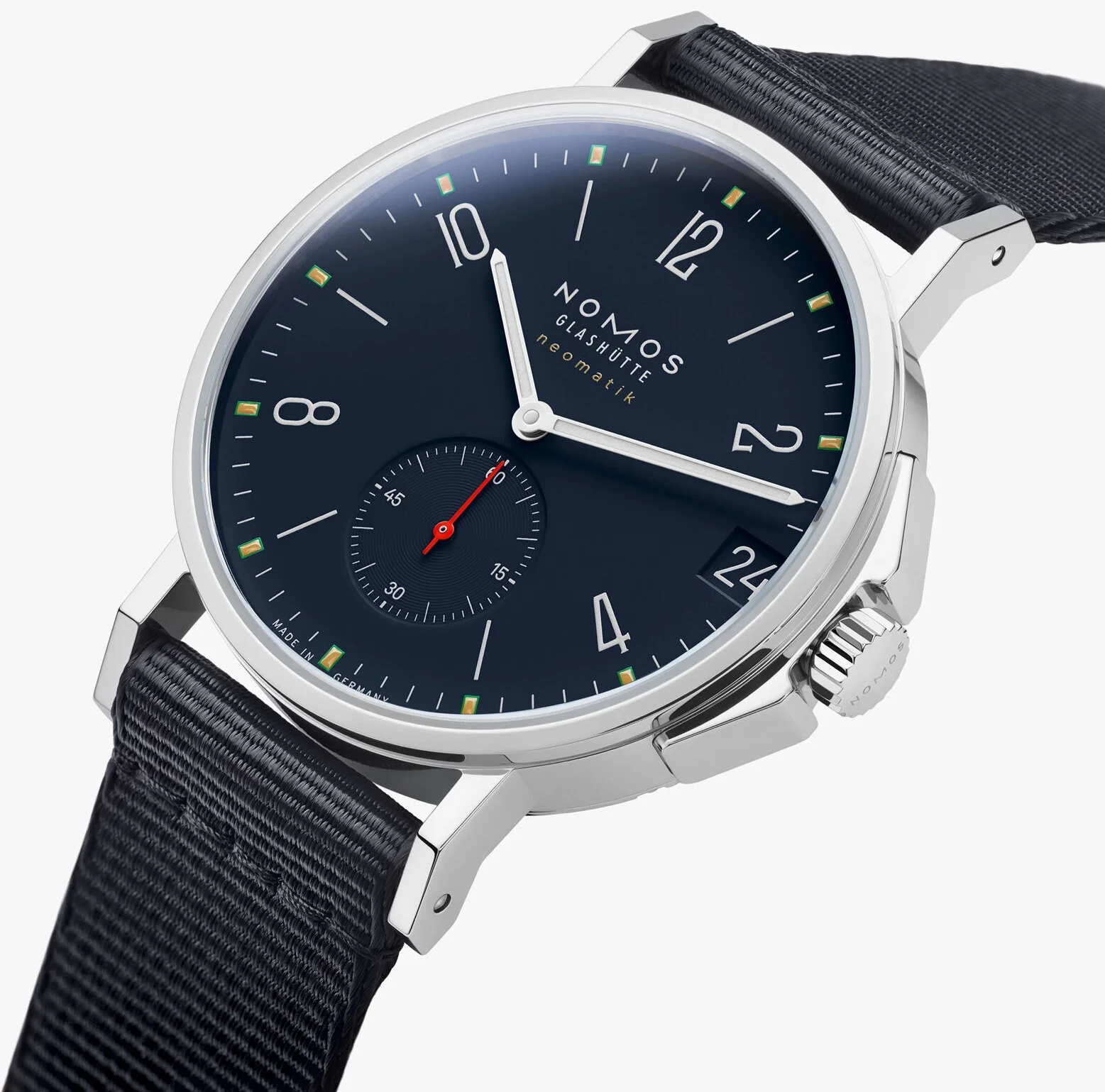 Nomos Glashutte Ahoi Neomatik 38 Date Atlantic Sapphire Crystal Watch - Image 3