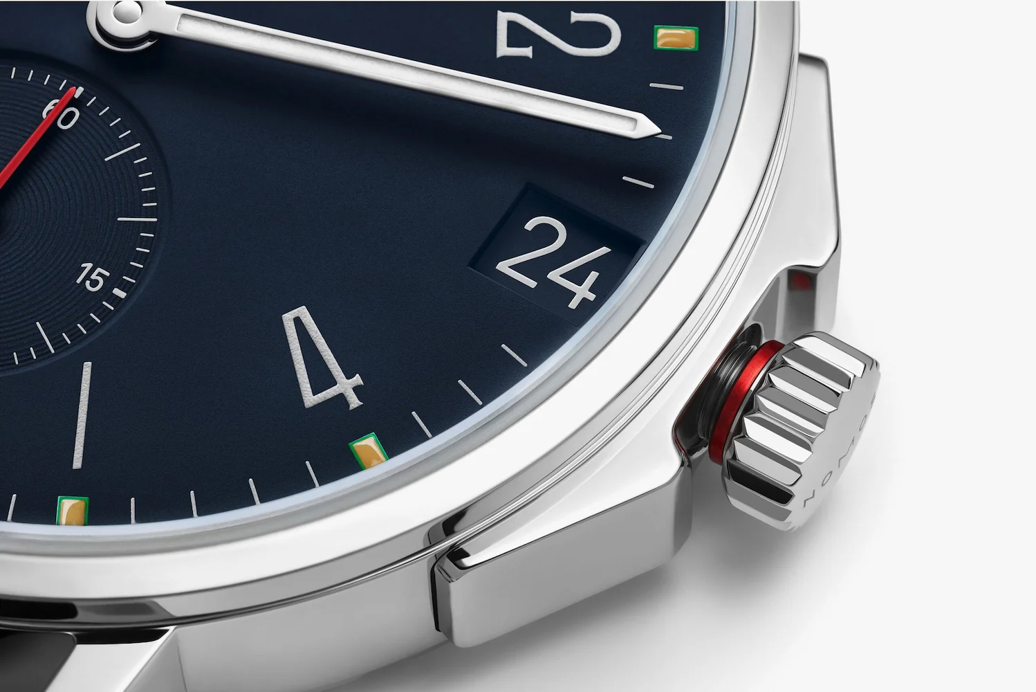 Nomos Glashutte Ahoi Neomatik 38 Date Atlantic Sapphire Crystal Watch - Image 4