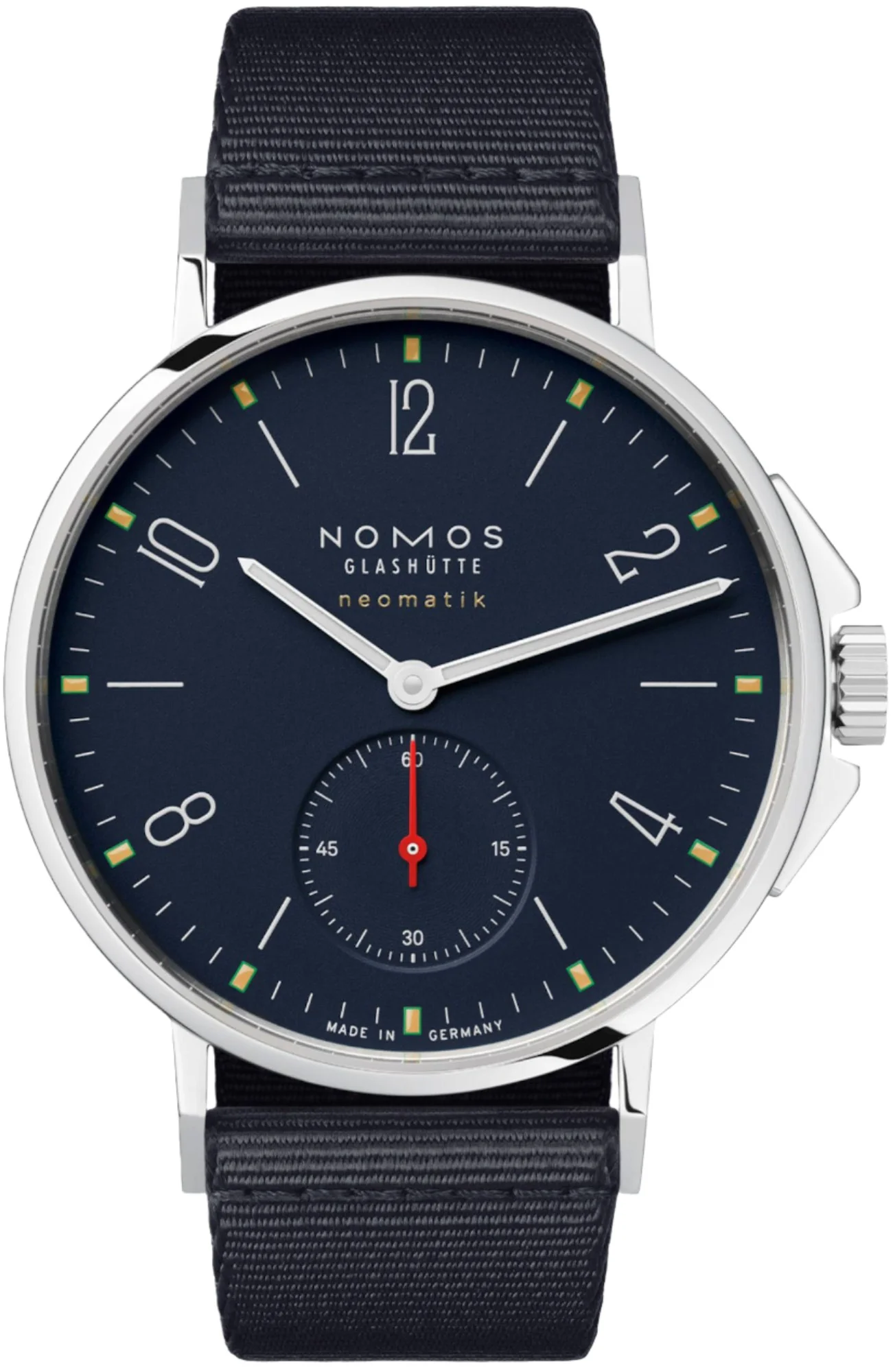 Nomos Glashutte Ahoi Neomatik Atlantic Sapphire Crystal Watch
