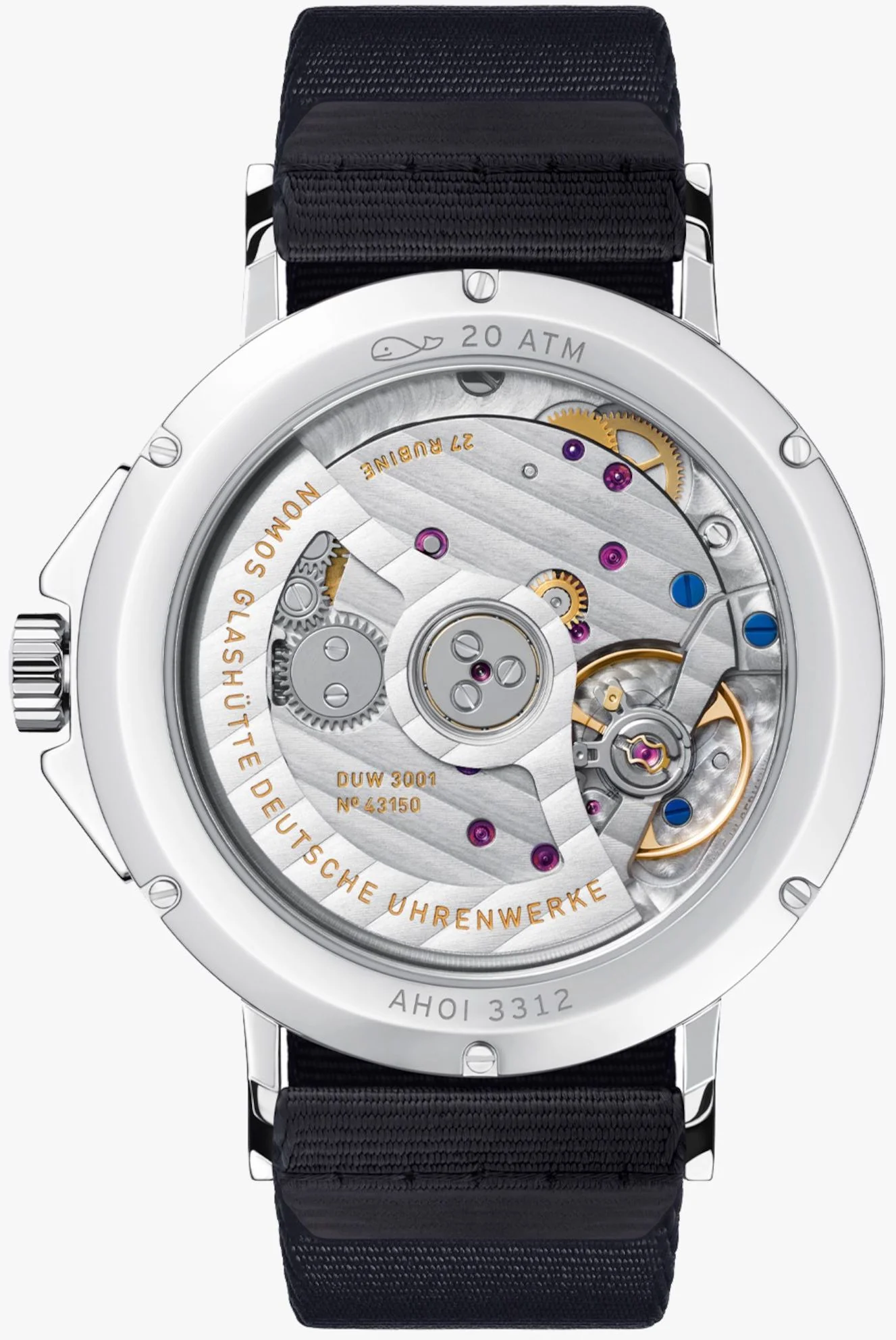 Nomos Glashutte Ahoi Neomatik Atlantic Sapphire Crystal Watch - Image 2