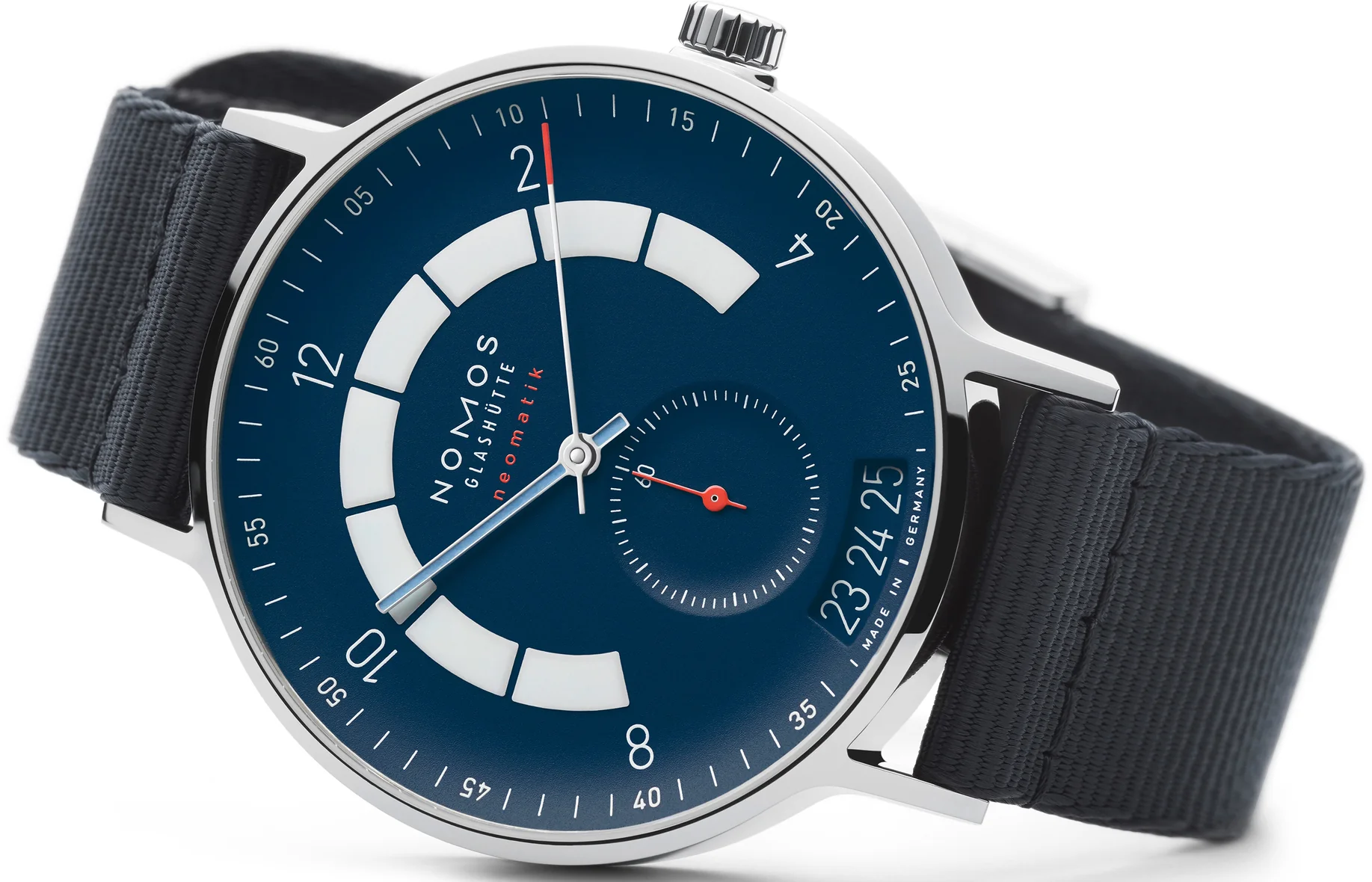 Nomos Glashutte Autobahn Neomatik 41 Date Midnight Blue Sapphire Crystal Watch - Image 3