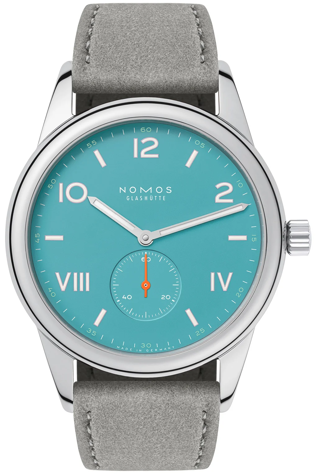 Nomos Glashutte Club Campus 38 Endless Blue Steel Back Watch