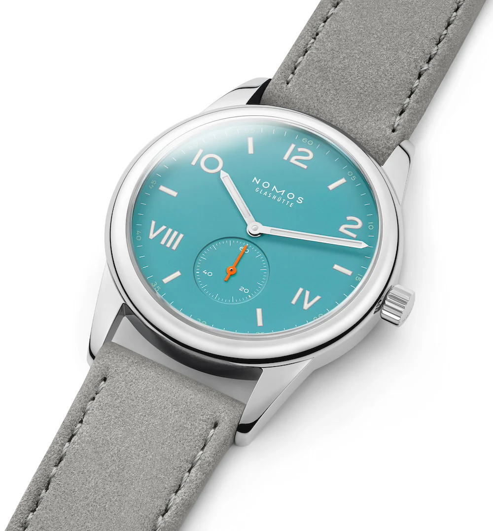 Nomos Glashutte Club Campus 38 Endless Blue Sapphire Crystal Watch - Image 2