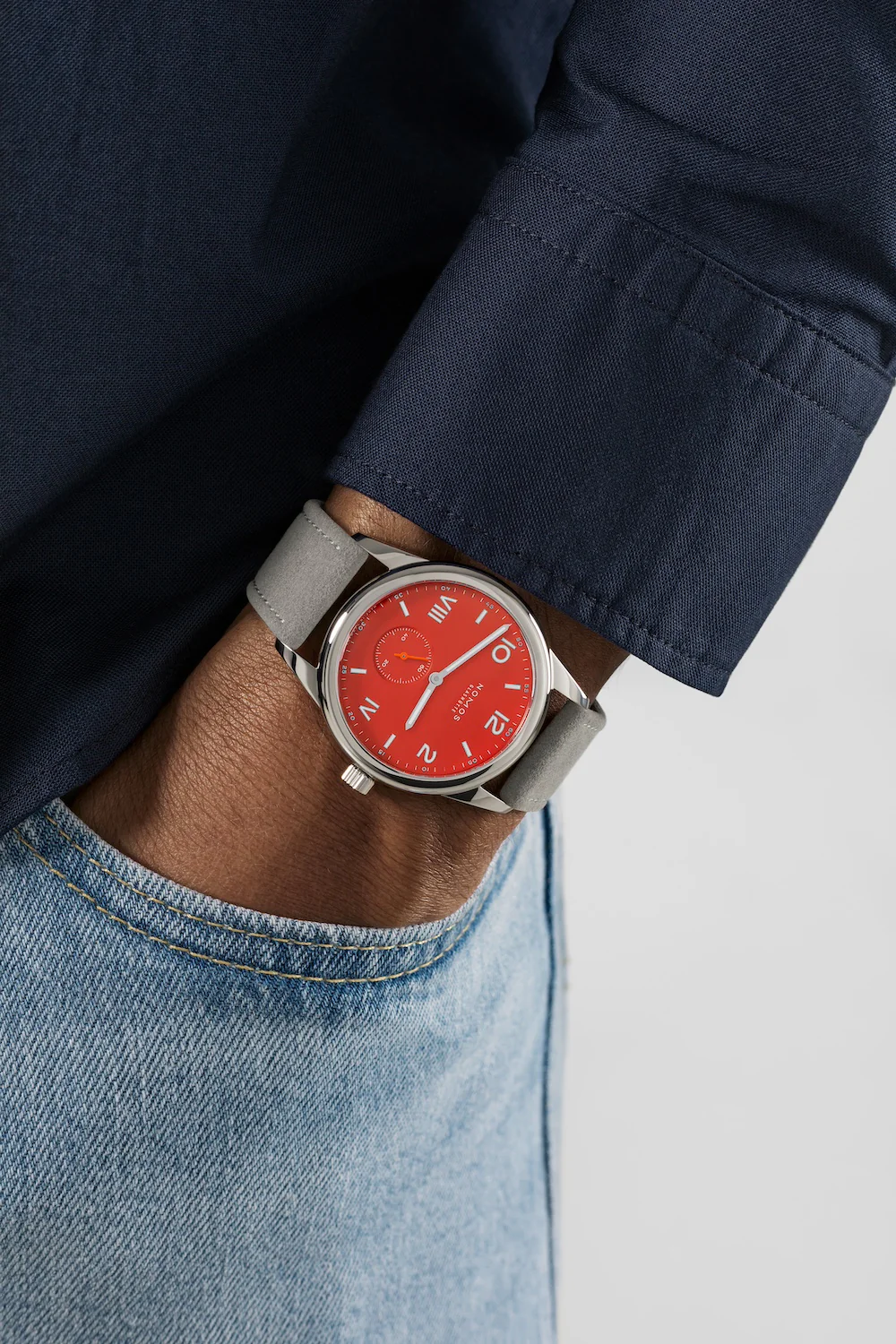 Nomos Glashutte Club Campus 38 Nonstop Red Steel Back Watch - Image 7