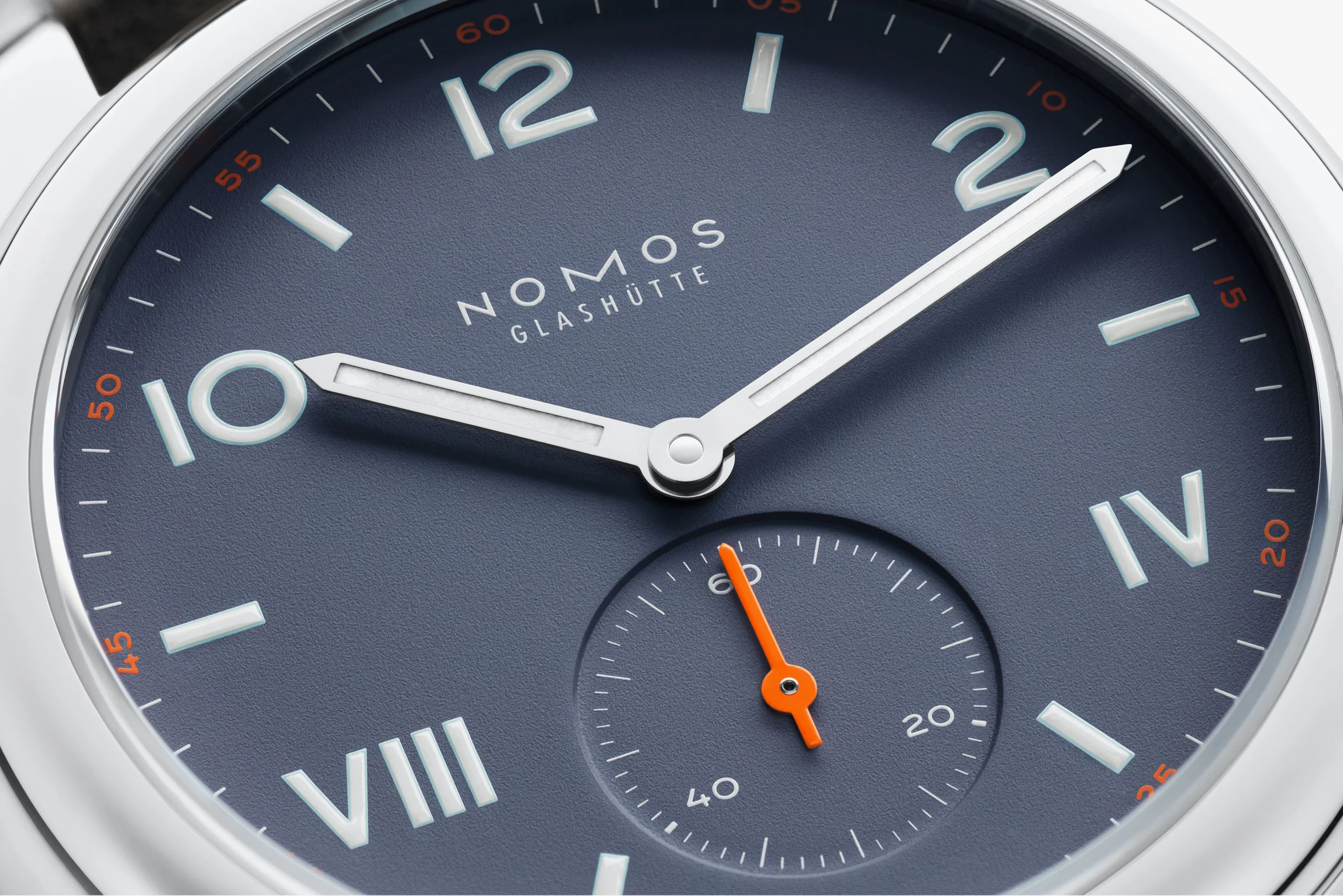 Nomos Glashutte Club Campus Blue Purple 38 Steel Back Watch - Image 3