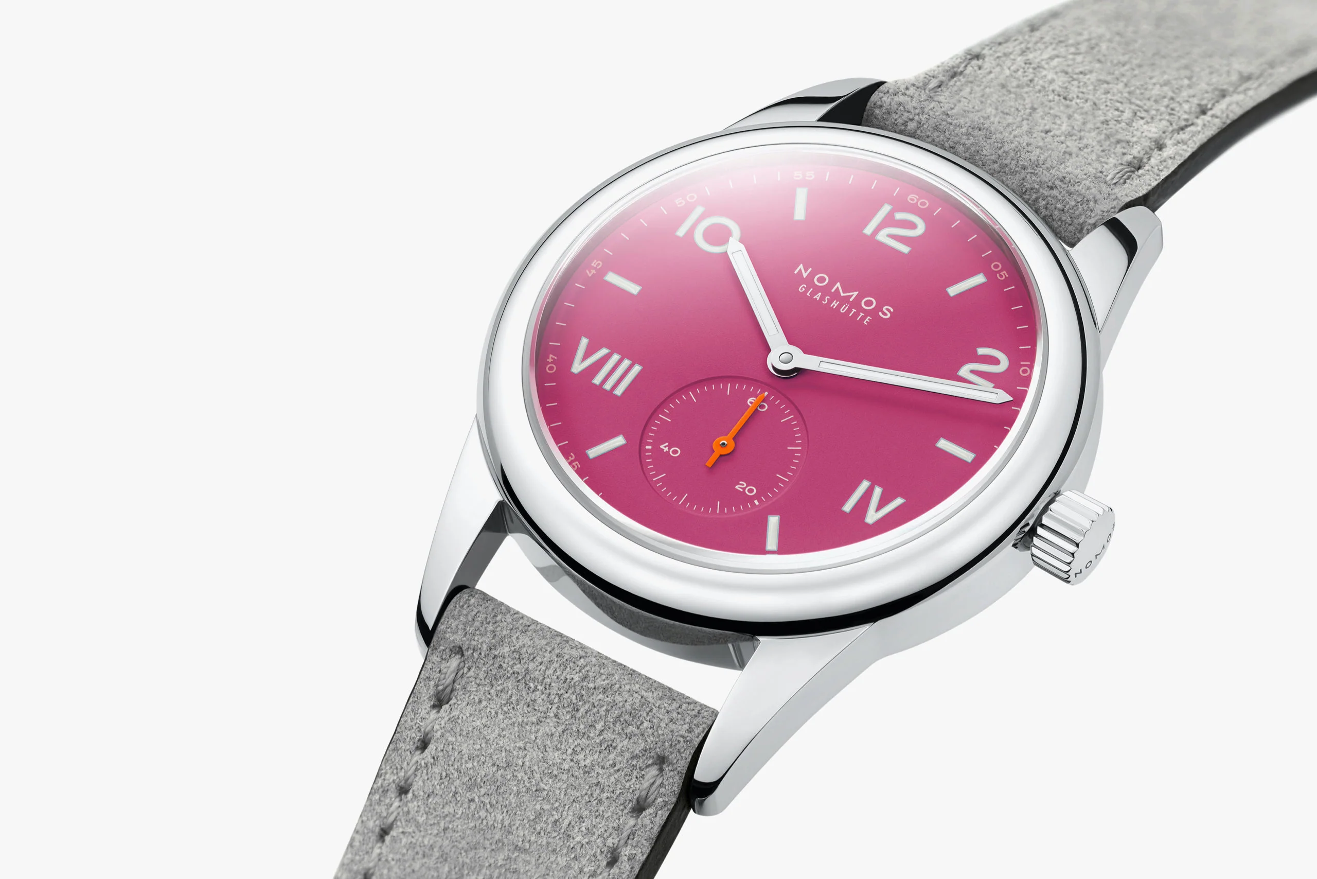 Nomos Glashutte Club Campus Deep Pink 38 Steel Back Watch - Image 4
