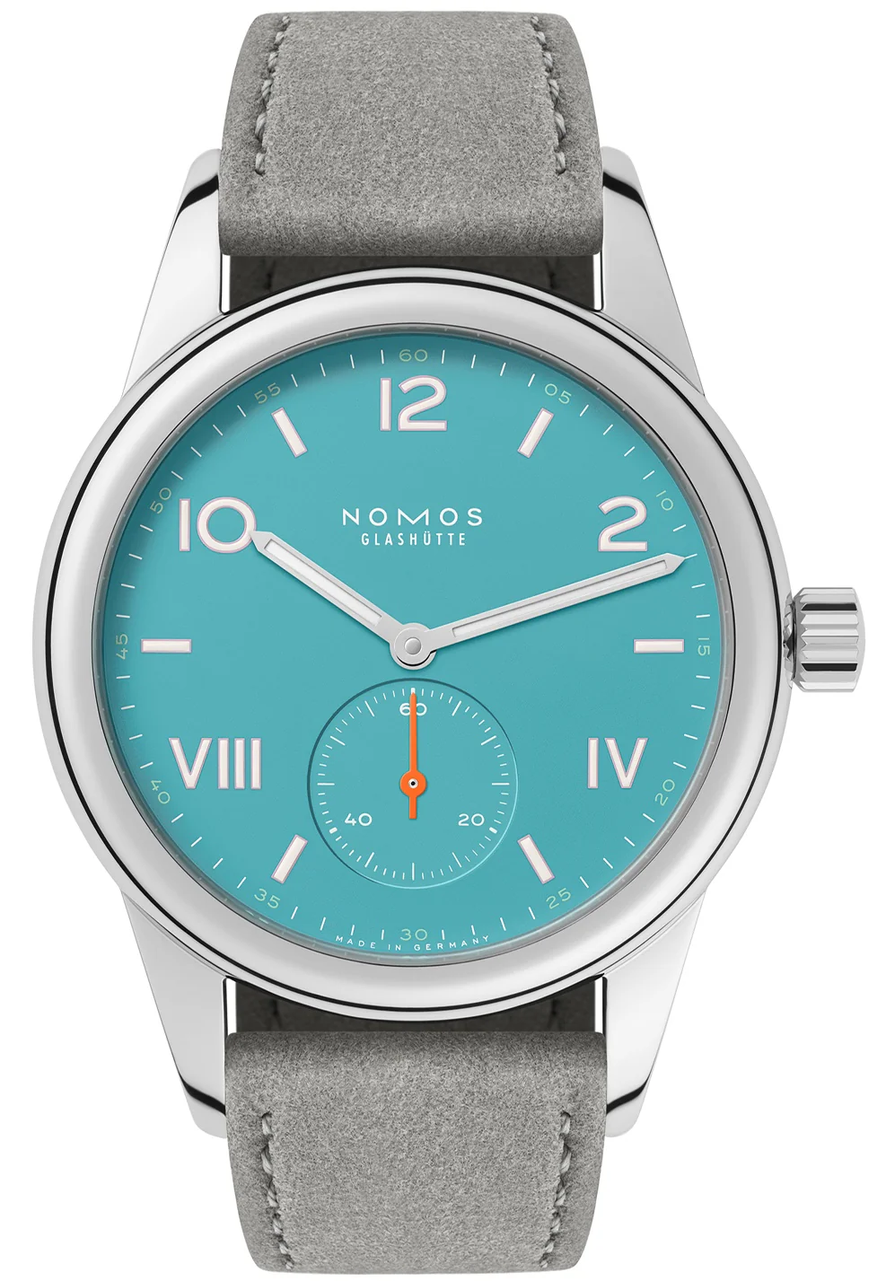 Nomos Glashutte Club Campus Endless Blue Steel Back Watch