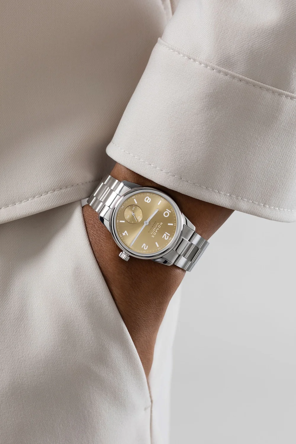 Nomos Glashutte Club Sport Neomatik 34 Gold Steel Back Watch - Image 5