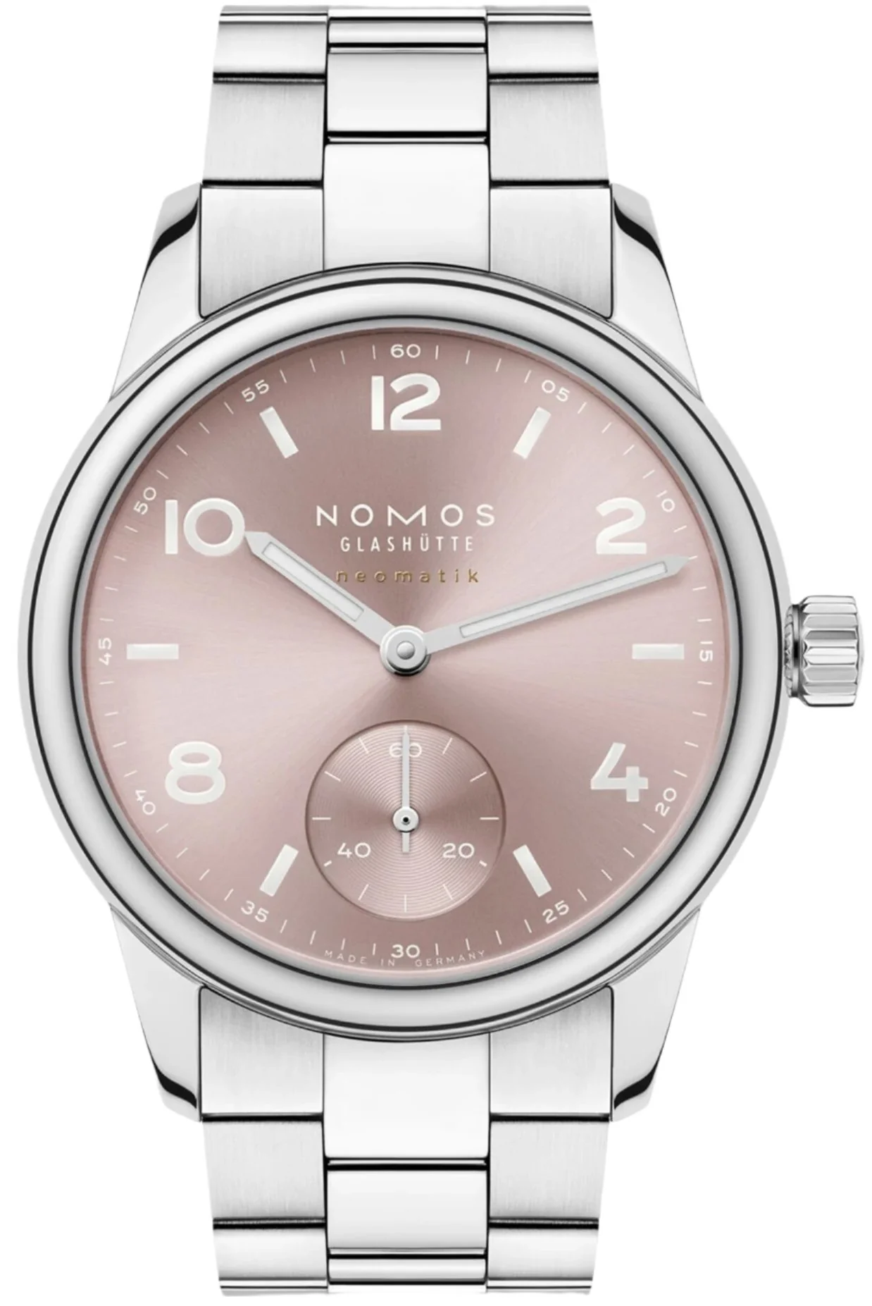 Nomos Glashutte Club Sport Neomatik 34 Rose Steel Back Watch