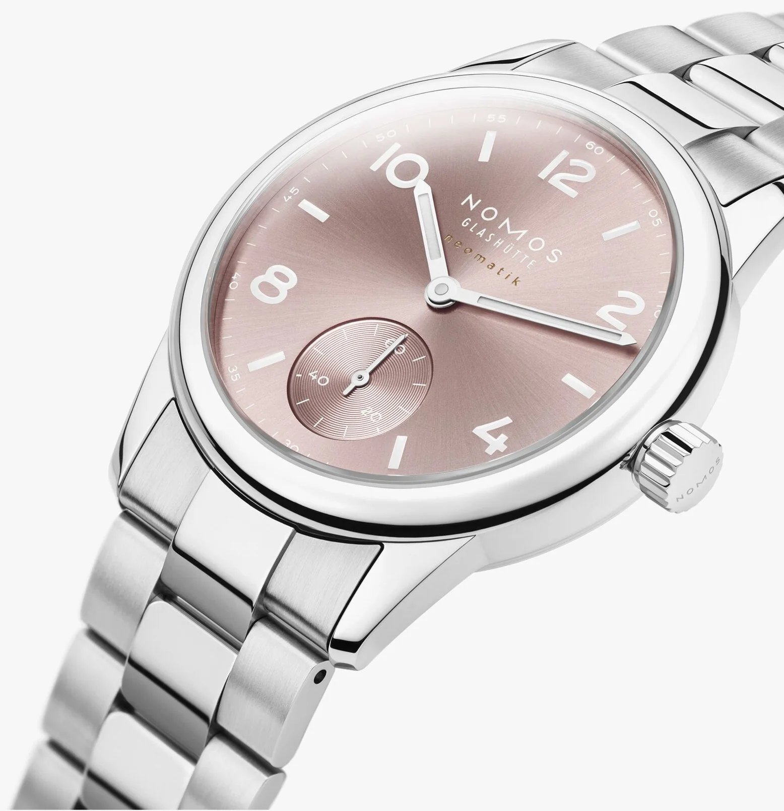 Nomos Glashutte Club Sport Neomatik 34 Rose Steel Back Watch - Image 3
