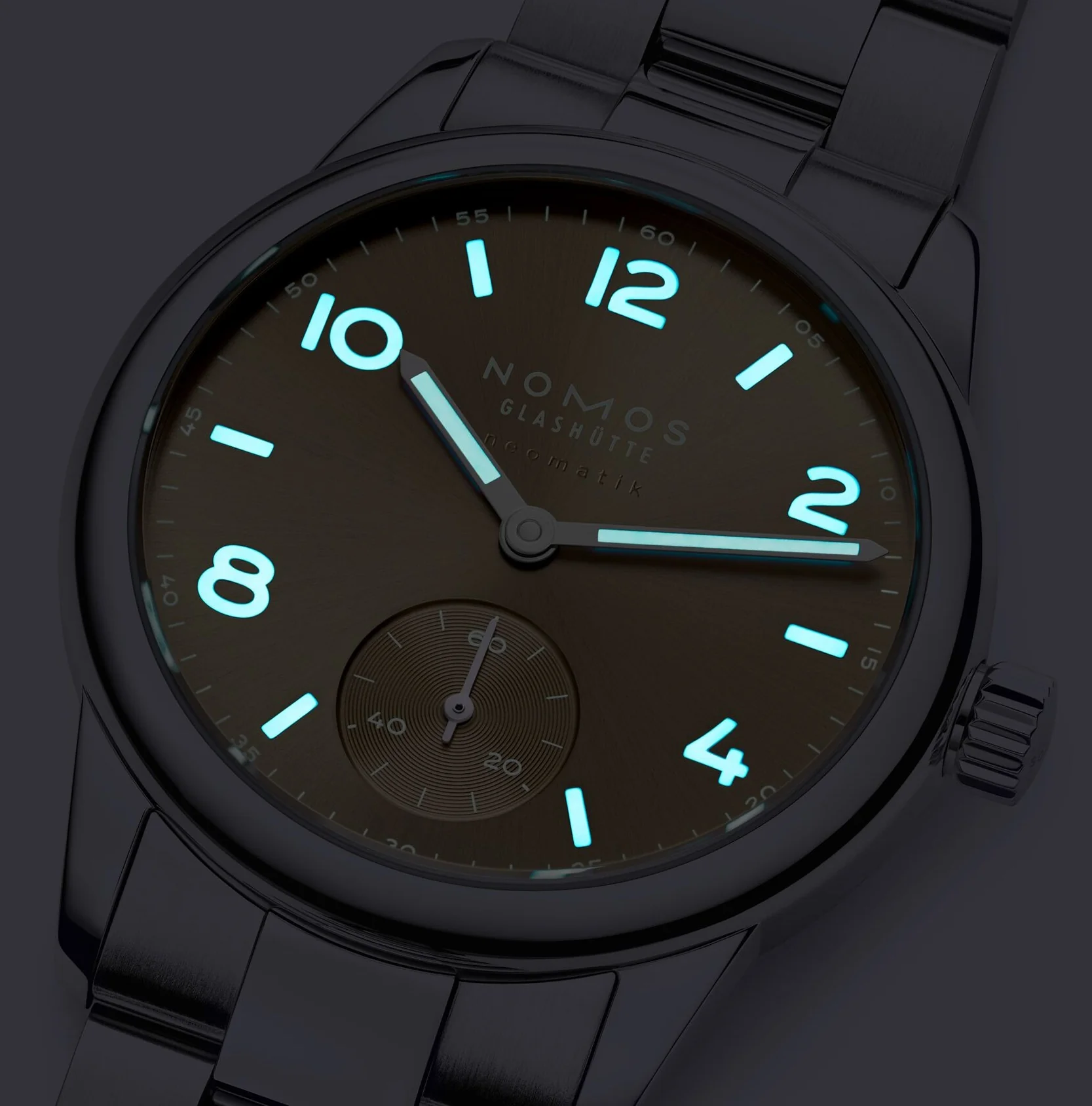 Nomos Glashutte Club Sport Neomatik 34 Rose Steel Back Watch - Image 4