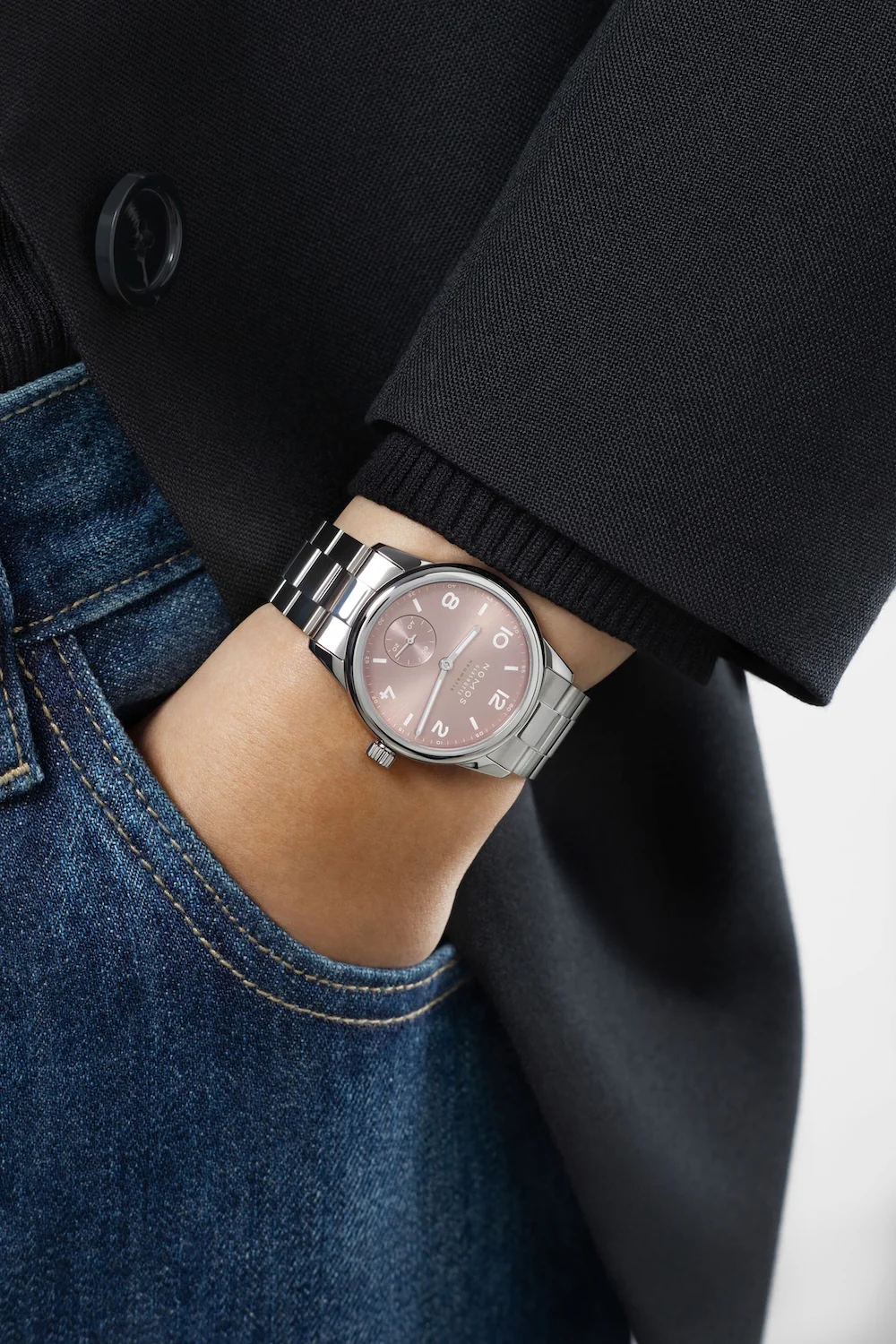 Nomos Glashutte Club Sport Neomatik 34 Rose Steel Back Watch - Image 5