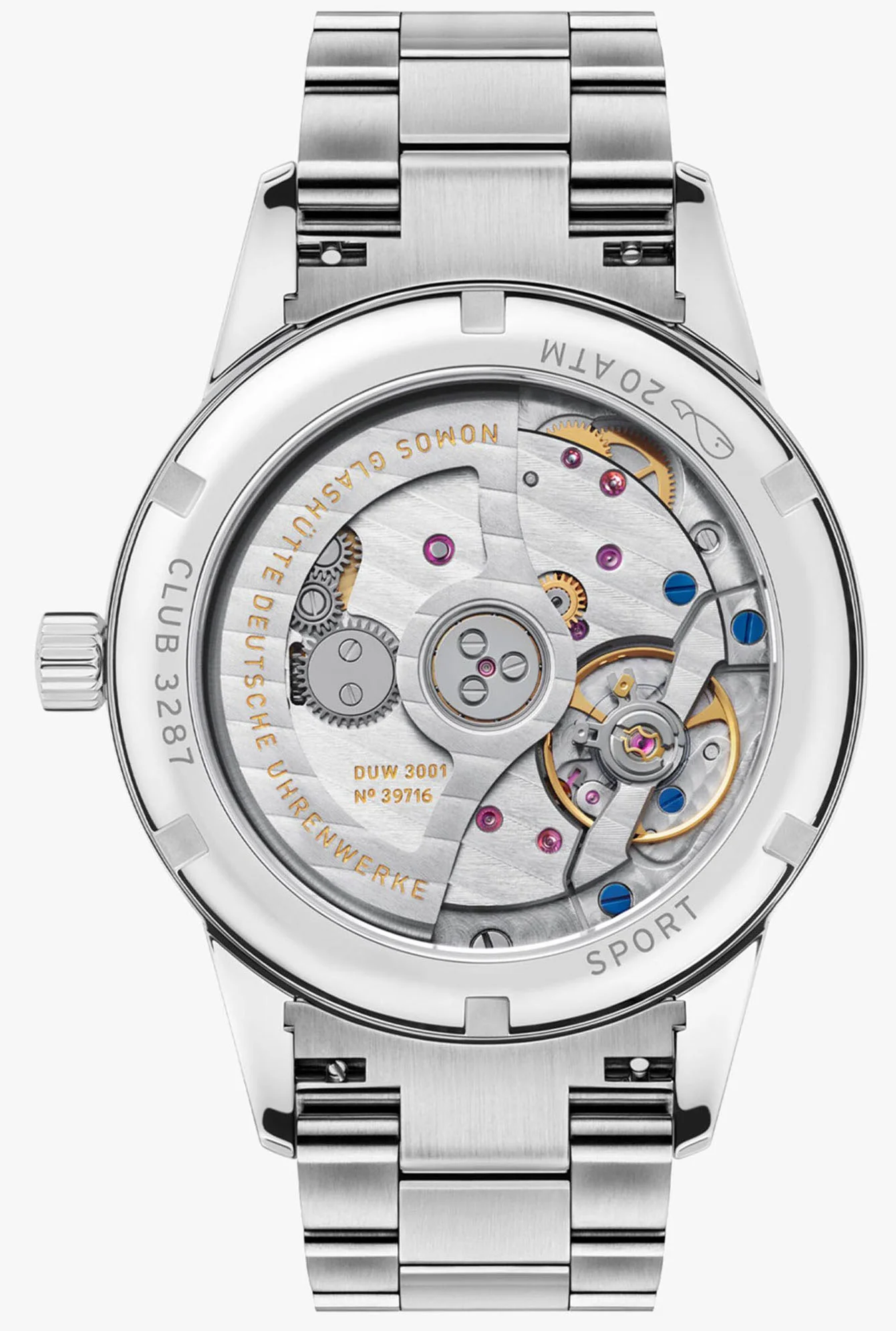 Nomos Glashutte Club Sport Neomatik Polar Blue Sapphire Crystal Watch - Image 2