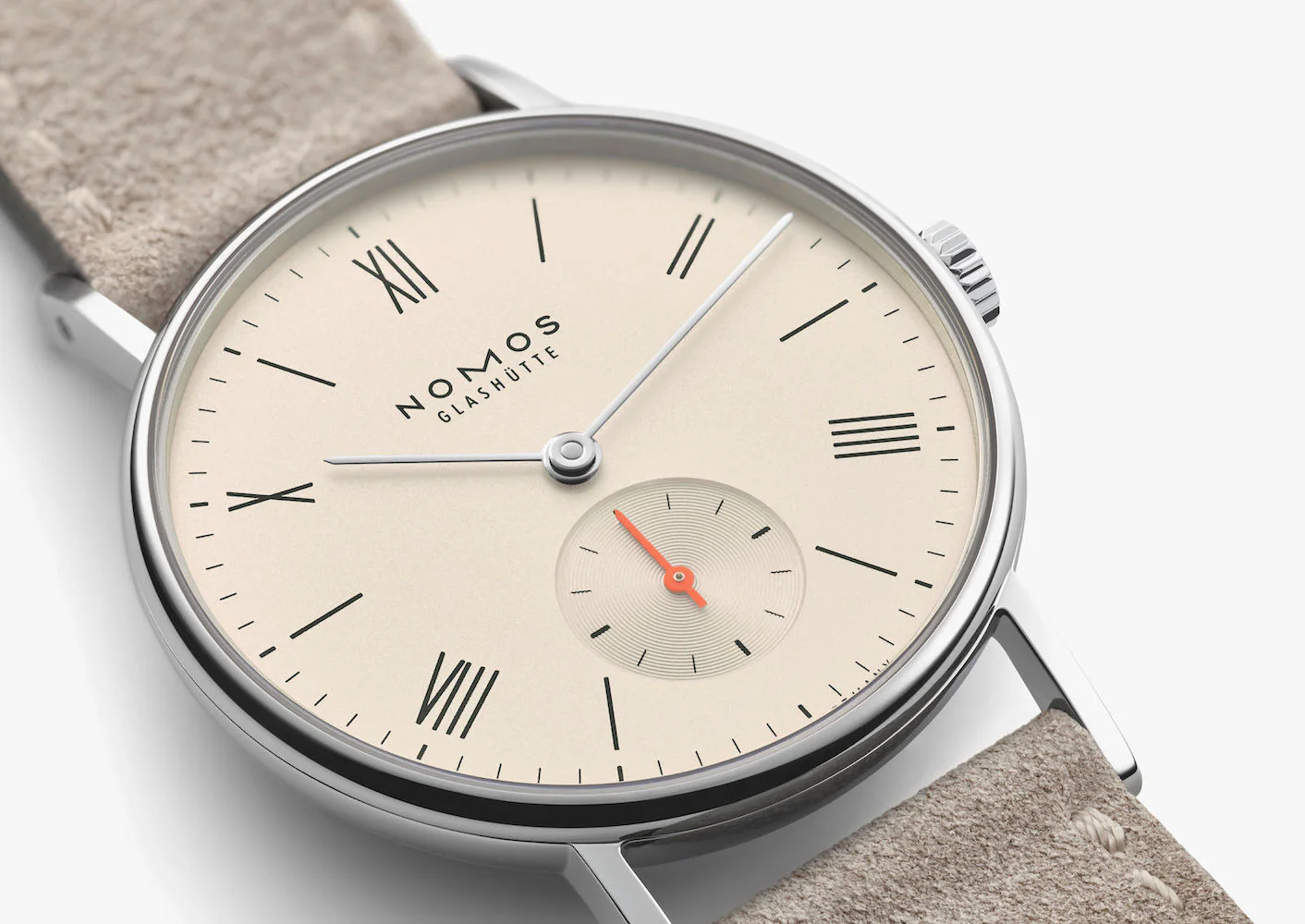 Nomos Glashutte Ludwig 33 Champagne Sapphire Crystal Watch - Image 5