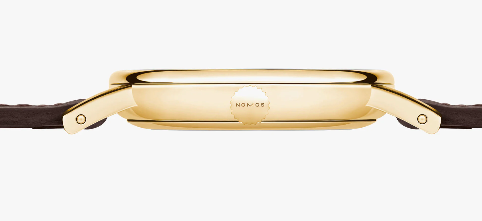 Nomos Glashutte Ludwig 33 Gold Sapphire Crystal Watch - Image 4