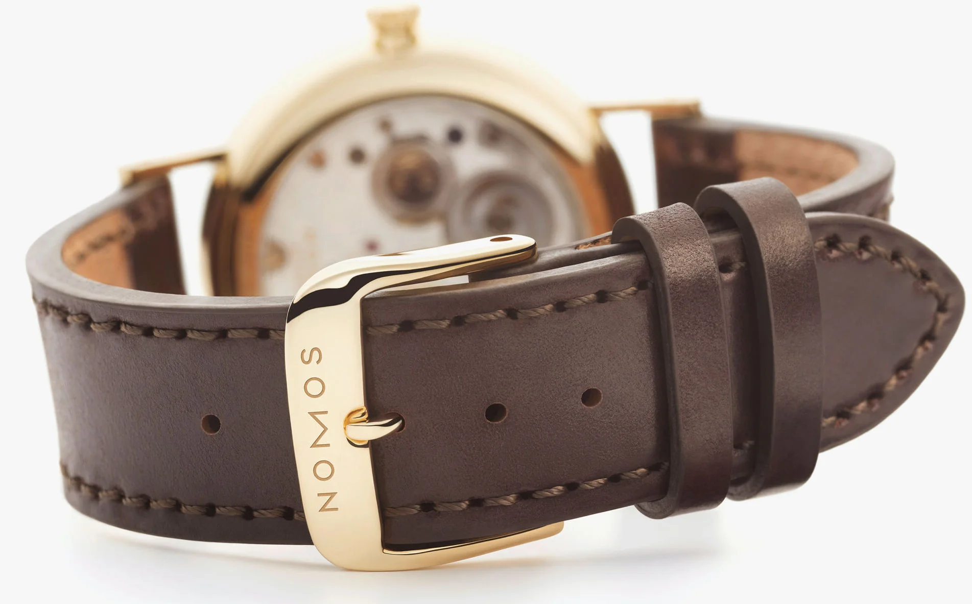 Nomos Glashutte Ludwig 33 Gold Sapphire Crystal Watch - Image 5