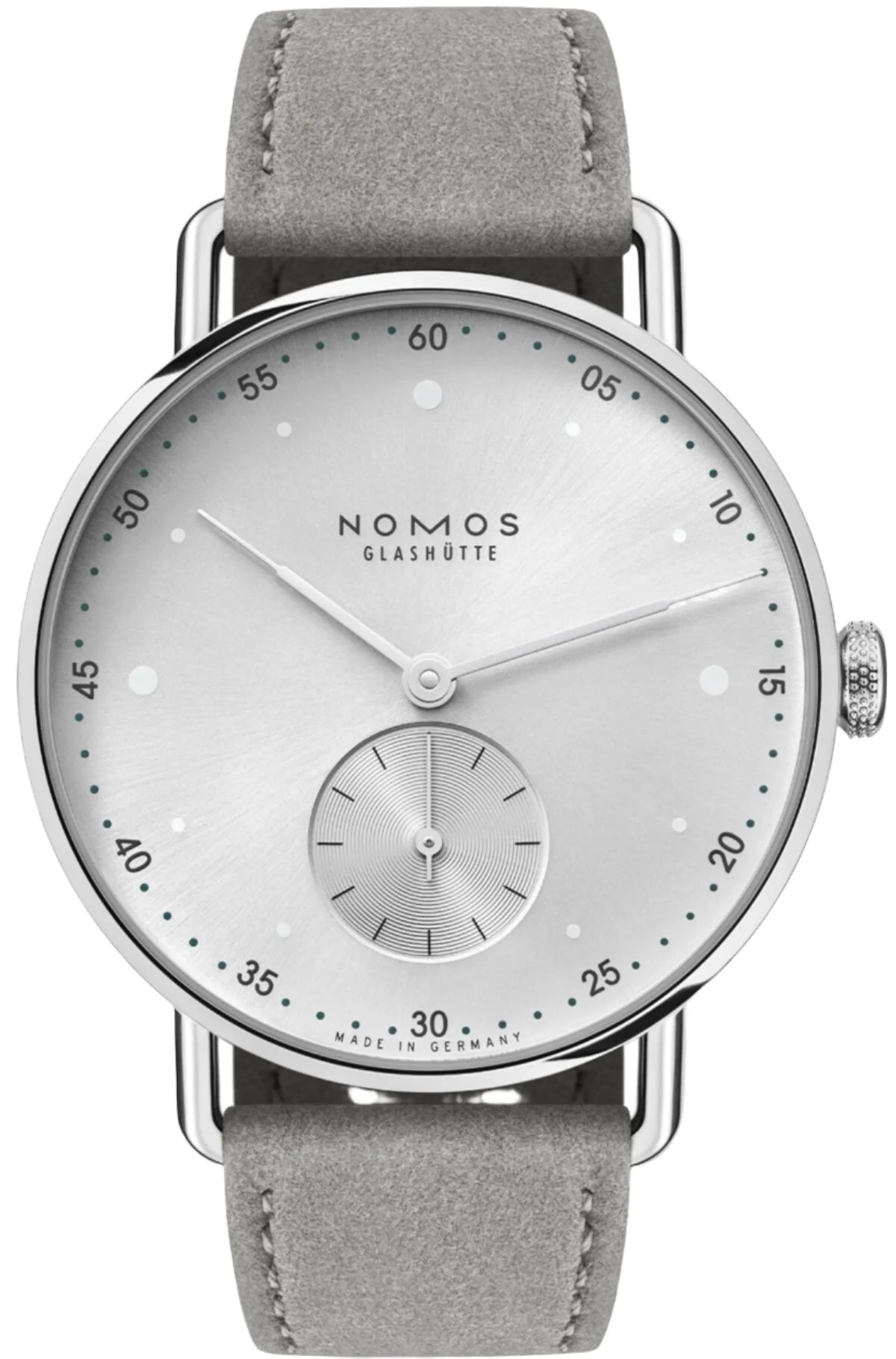 Nomos Glashutte Metro 33 Metro Silver Sapphire Crystal Watch