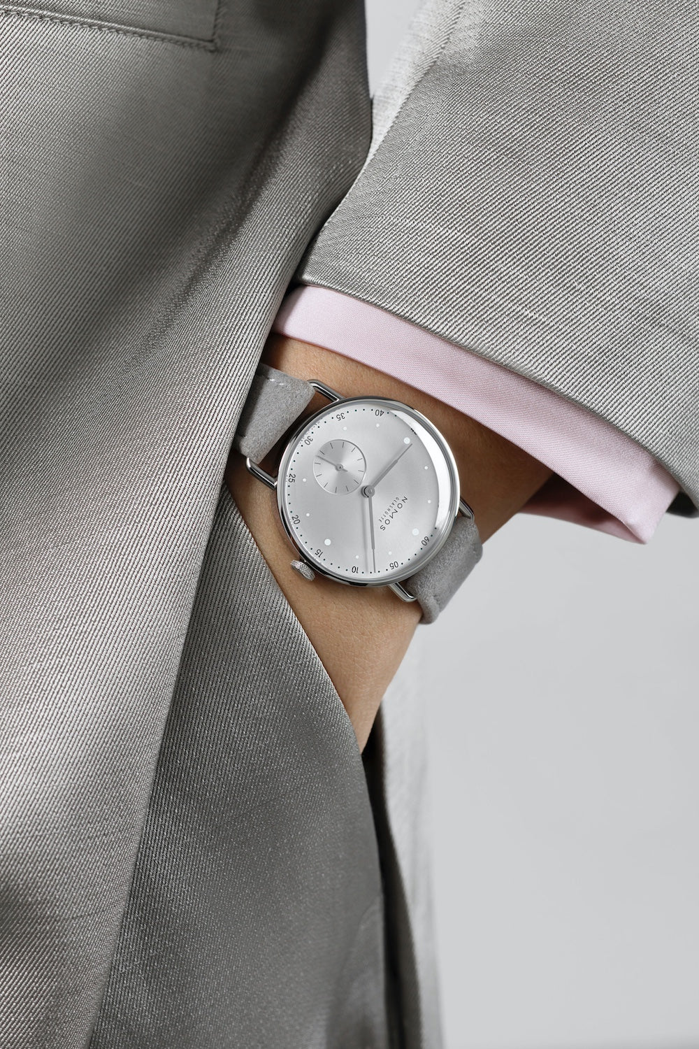 Nomos Glashutte Metro 33 Metro Silver Sapphire Crystal Watch - Image 7