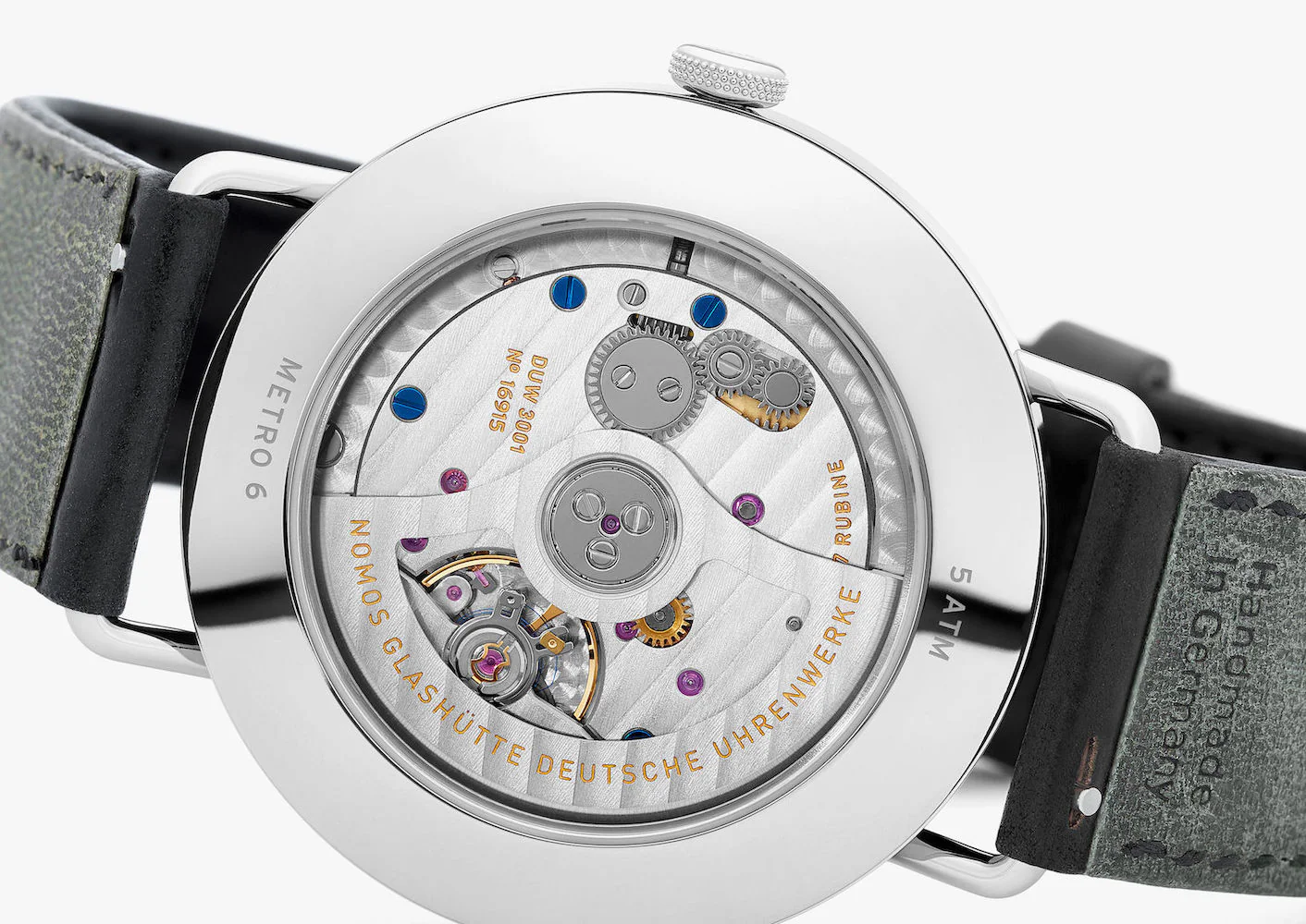 Nomos Glashutte Metro Neomatik 39 Midnight Blue Sapphire Crystal Watch - Image 5