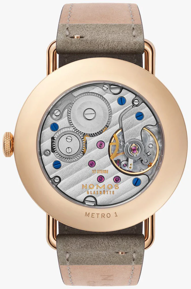 Nomos Glashutte Metro Rose Gold 33 Sapphire Crystal Watch - Image 2